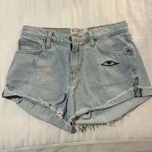 SANDRINE ROSE DESIGNER JEAN SHORTS